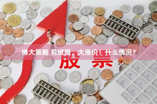 博大策略 羽绒服，大涨价！什么情况？